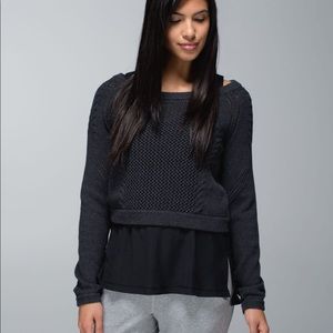 Lululemon Be Present pullover in heathered black